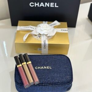 Chanel holiday set lip gloss trio